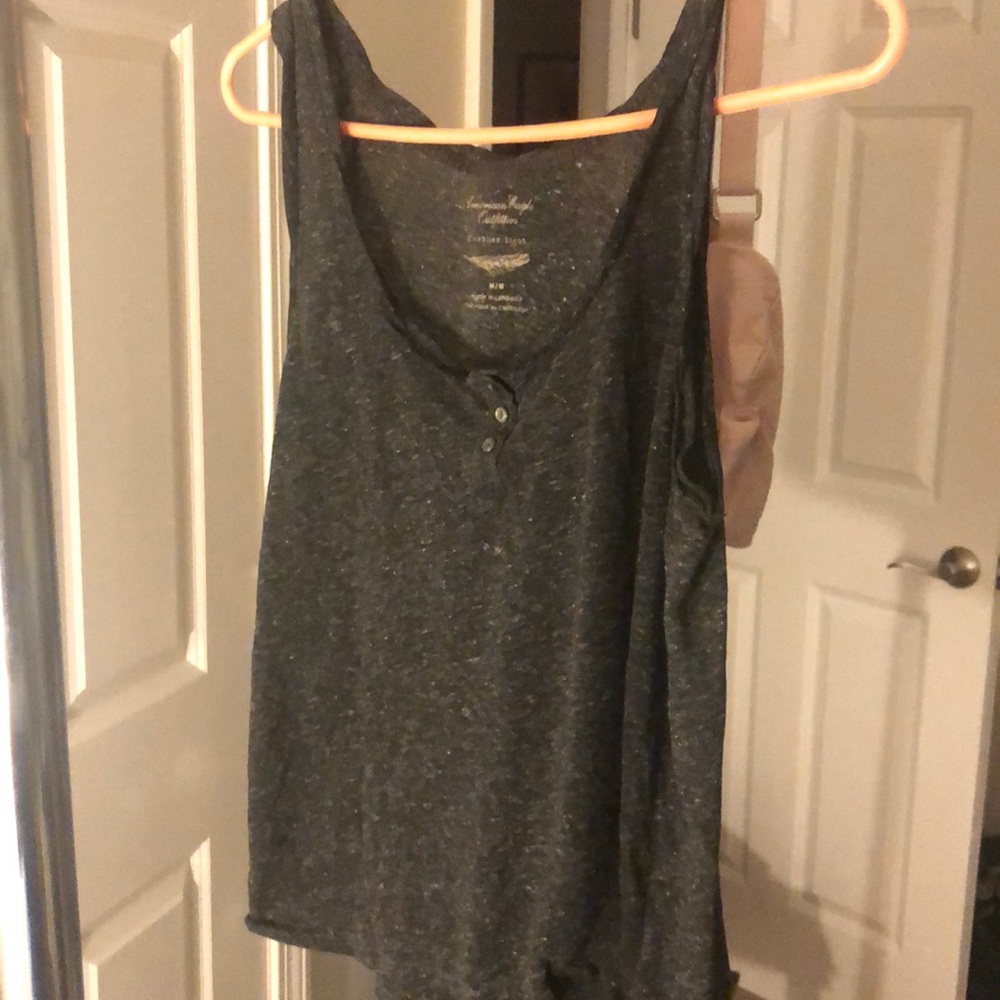 American Eagle Gray Button Tank